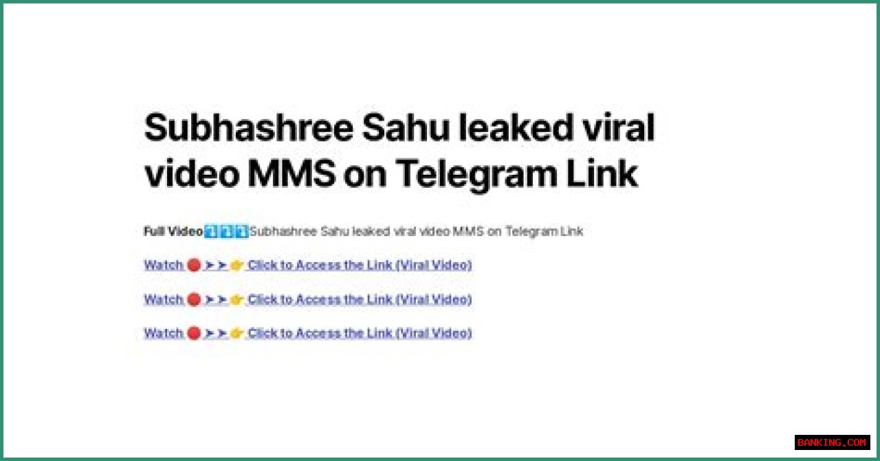 Subhashree Viral Telegram Link: Exploring The Phenomenon